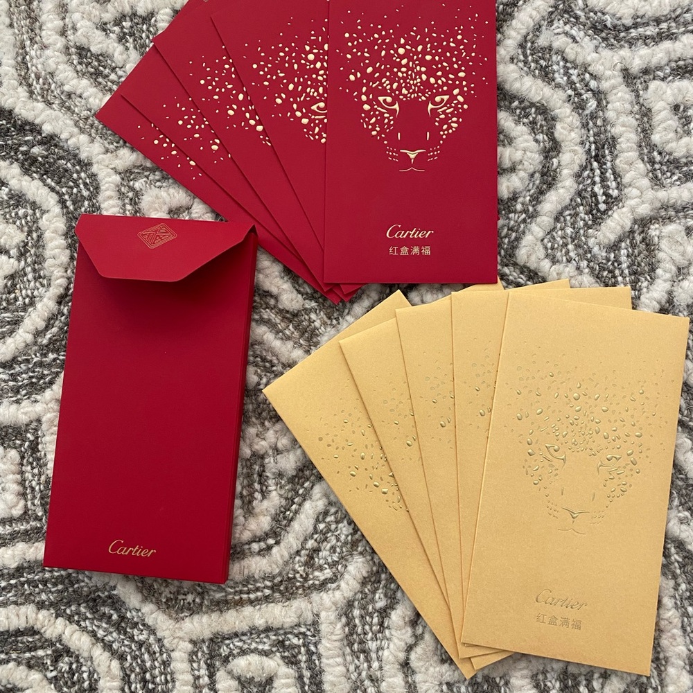 Cartier Red and Gold Envelopes